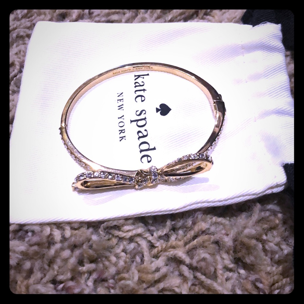 Kate Spade crystal studded bow bracelet
